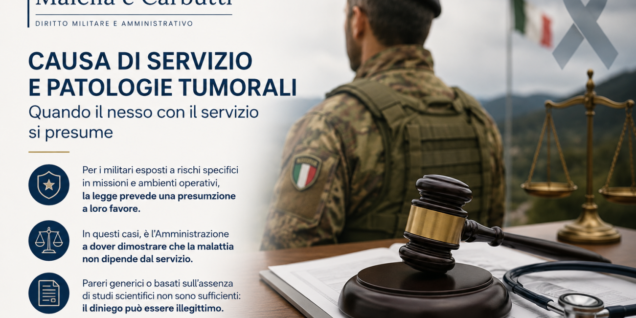 Causa di servizio e patologie tumorali: la prova spetta ...