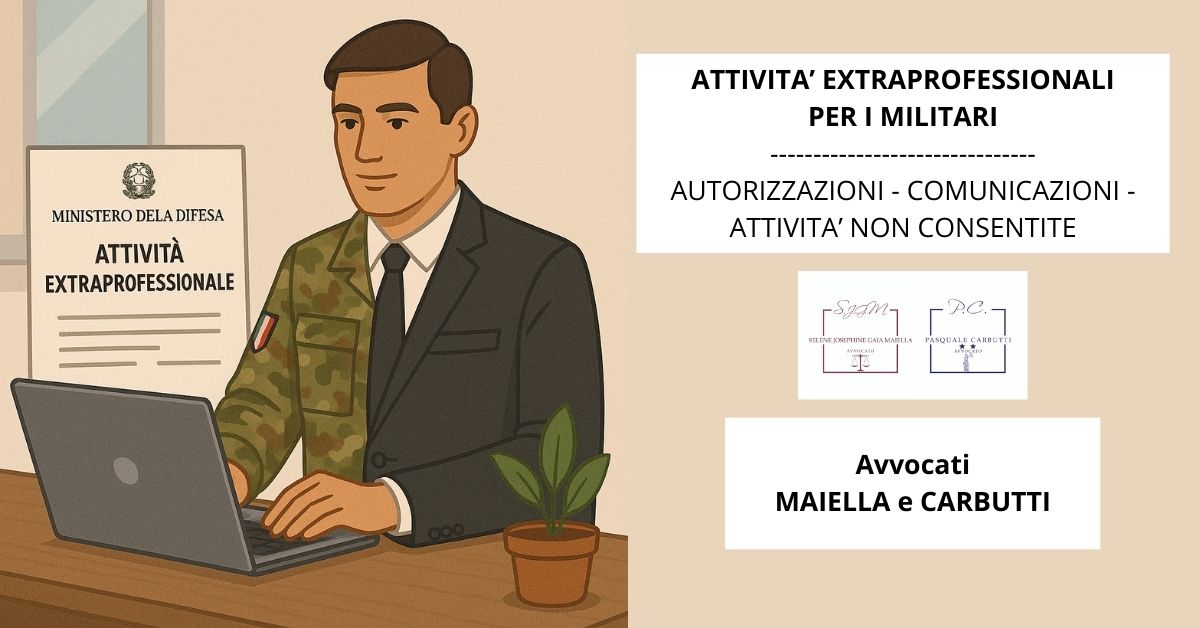 Secondo lavoro (attività extraprofessionale) per i militari. E' legittimo?